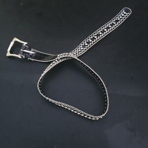 Elegant Black and Silver Women's Belt